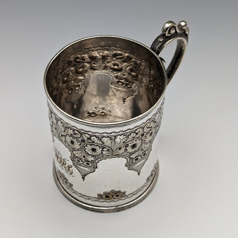 約 1870 年英國古董鍍銀馬克杯 Cooper Brothers